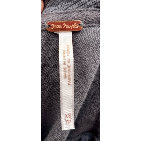 Free People "Back It Up Dolman Pullover" Sweater Top‎ Grunge Size XS Oversized - Picture 3 of 9